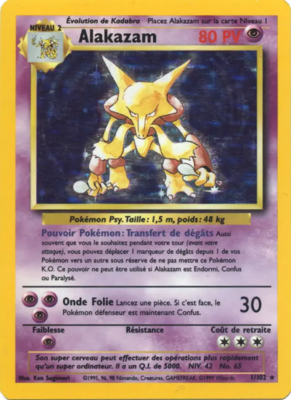 Alakazam - Set de Base 1/102 Alakazam - Set de Base 1/102