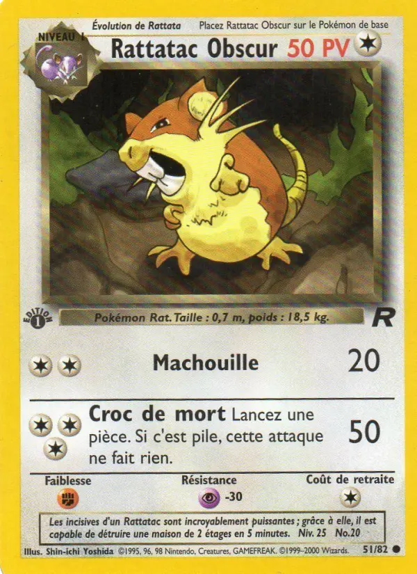 Rattatac obscur - Team Rocket 51/82