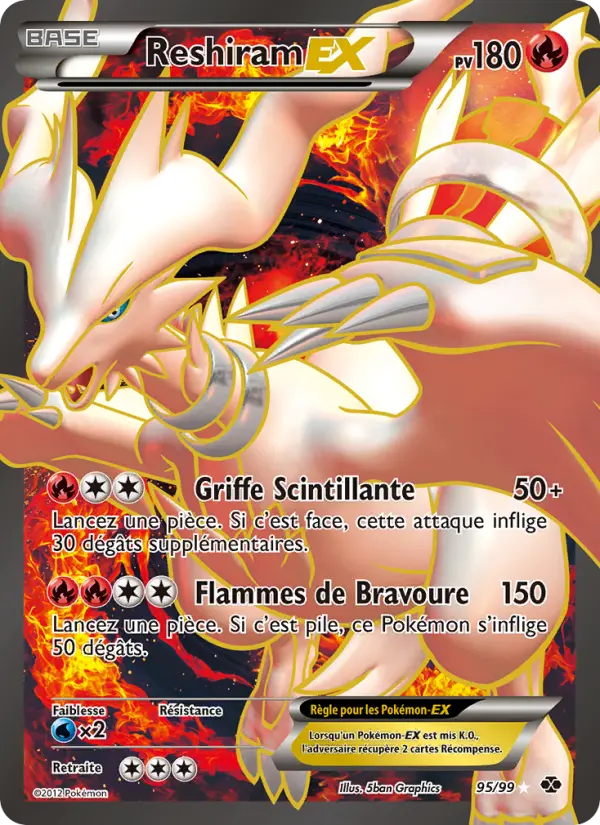 Reshiram-EX - Destinées Futures 95/99