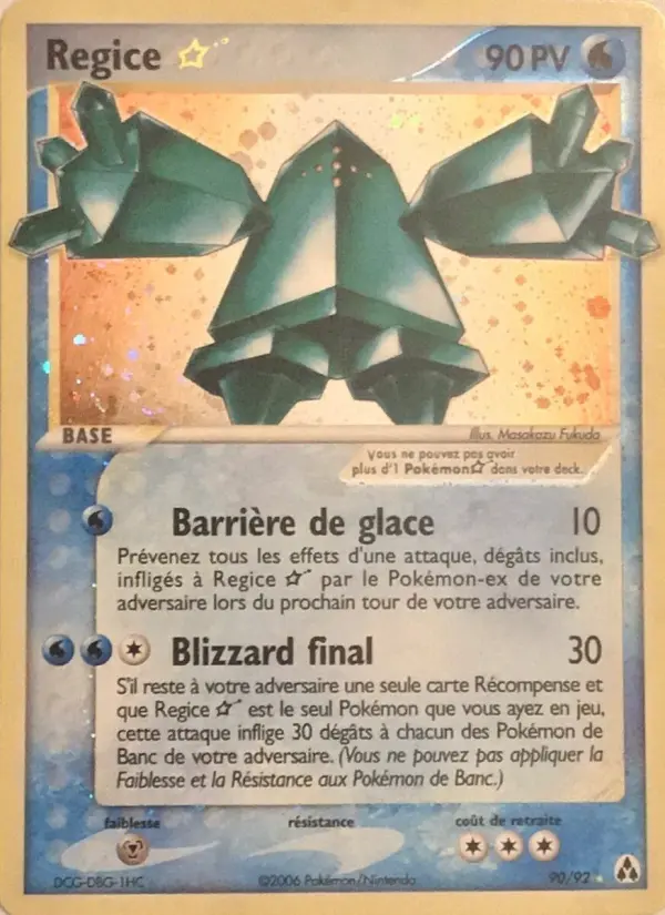 Regice ☆ - EX Créateurs de légendes 90/92