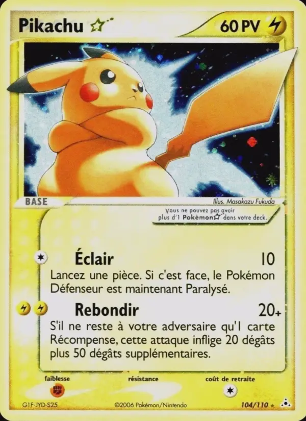 Pikachu ☆ - EX Fantômes Holon 104/110