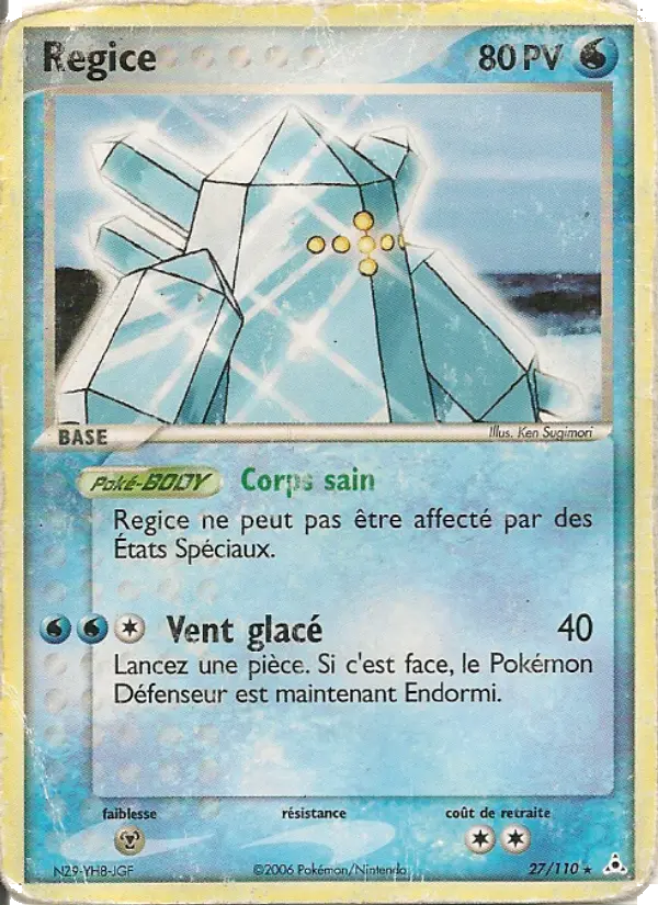 Regice - EX Fantômes Holon 27/110 Regice - EX Fantômes Holon 27/110