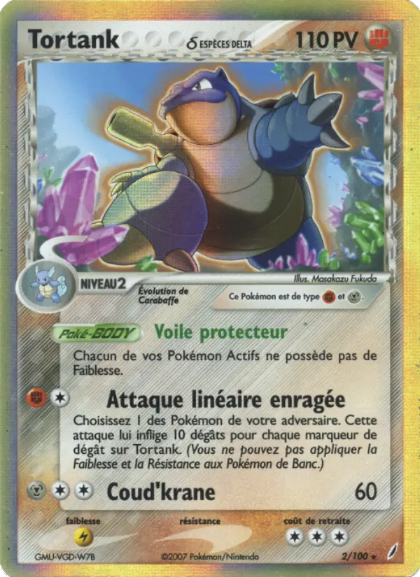 Tortank δ - EX Gardiens de Cristal 2/100