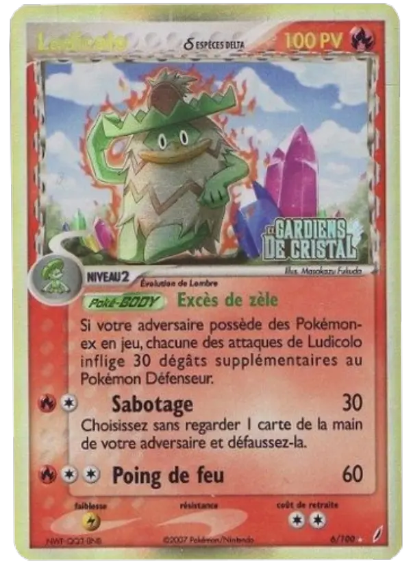 Ludicolo δ - EX Gardiens de Cristal 6/100