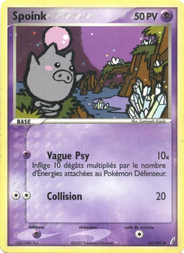 Spoink - EX Gardiens de Cristal 62/100