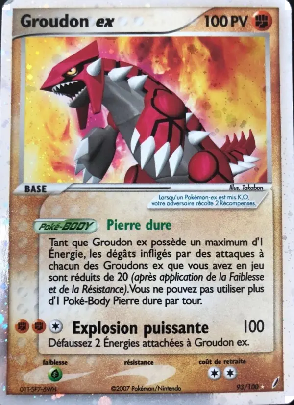 Groudon ex - EX Gardiens de Cristal 93/100