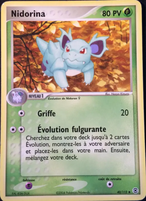 Nidorina - EX Rouge Feu & Vert Feuille 40/112 Nidorina - EX Rouge Feu & Vert Feuille 40/112