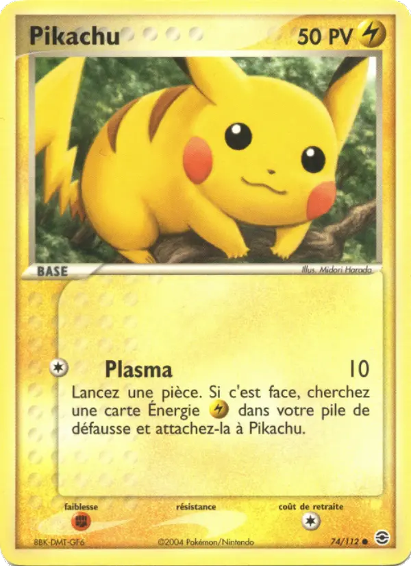 Pikachu - EX Rouge Feu & Vert Feuille 74/112