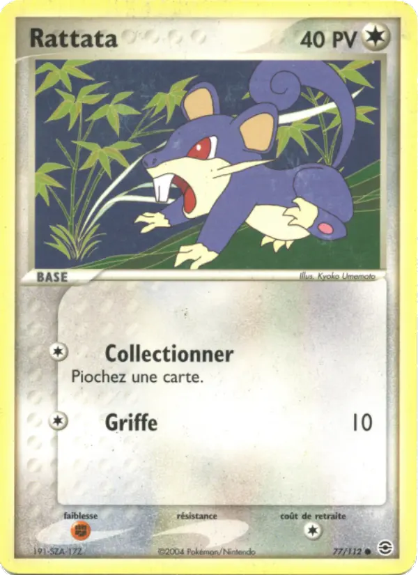 Rattata - EX Rouge Feu & Vert Feuille 77/112