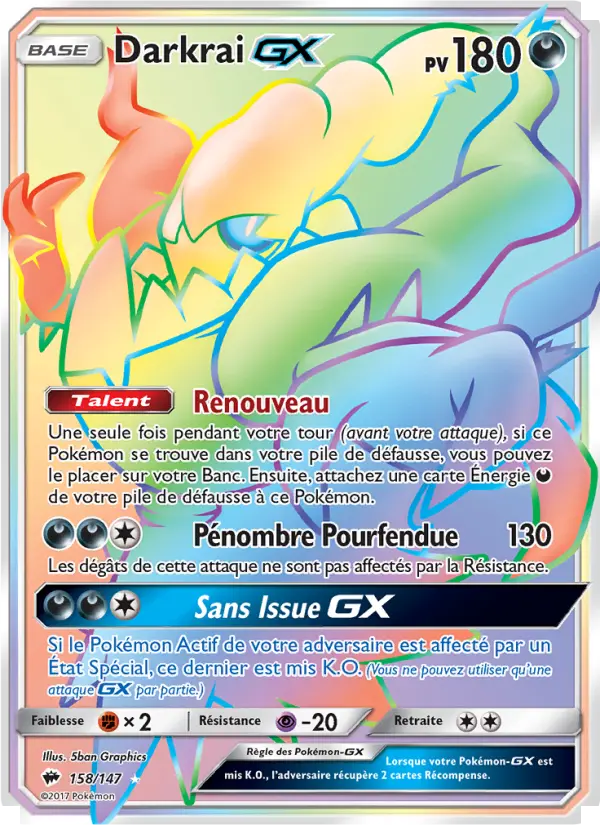 Darkrai GX - Ombres Ardentes 158/147