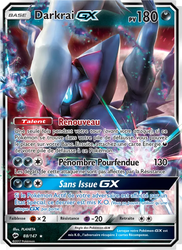 Darkrai GX - Ombres Ardentes 88/147