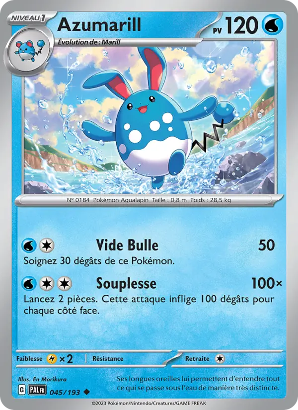 Azumarill - Évolutions à Paldea 045/193