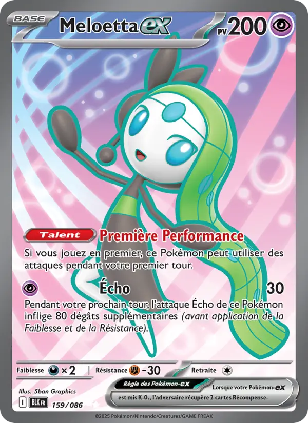 Meloetta-ex - Foudre Noire 159/86