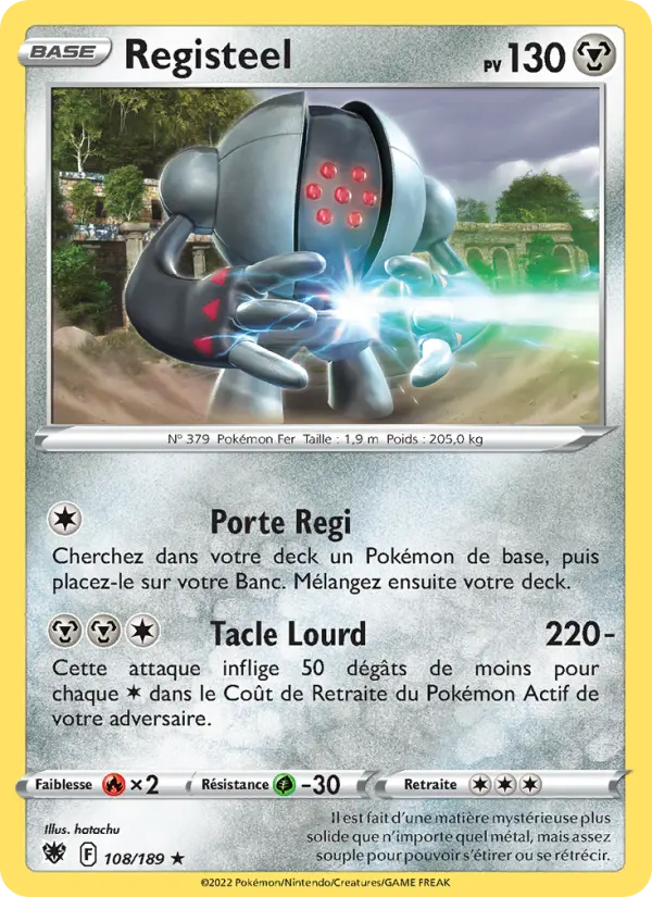 Registeel - Astres Radieux 108/189 Registeel - Astres Radieux 108/189