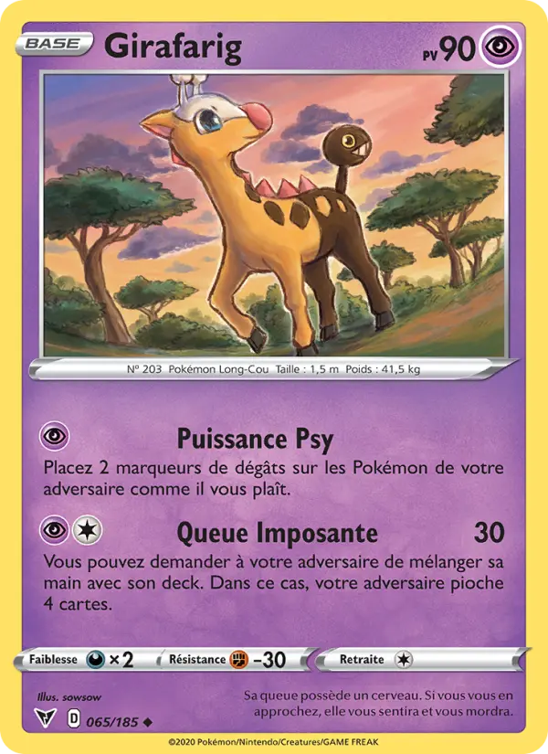 Girafarig - Voltage Éclatant 65/185 Girafarig - Voltage Éclatant 65/185