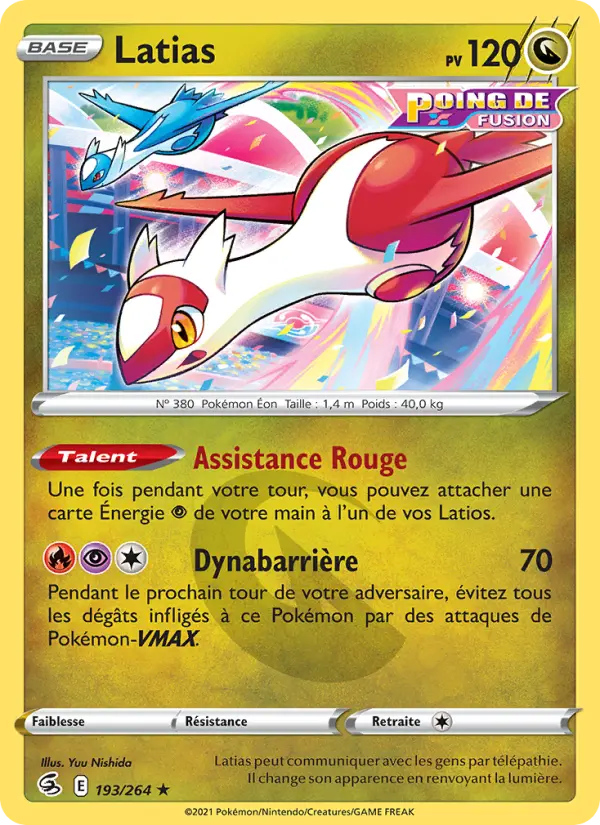 Latias - Poing de Fusion 193/264 Latias - Poing de Fusion 193/264