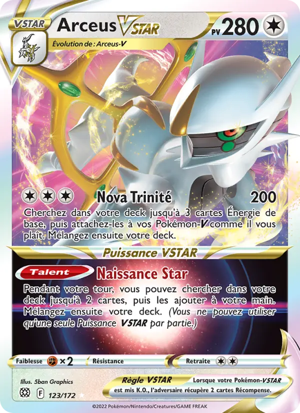Arceus VSTAR - Stars Étincelantes 123/172 Arceus VSTAR - Stars Étincelantes 123/172