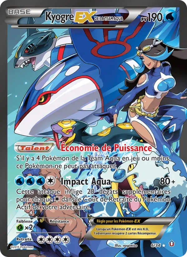 Kyogre-EX de la Team Aqua - Double Danger 6/34 Kyogre-EX de la Team Aqua - Double Danger 6/34