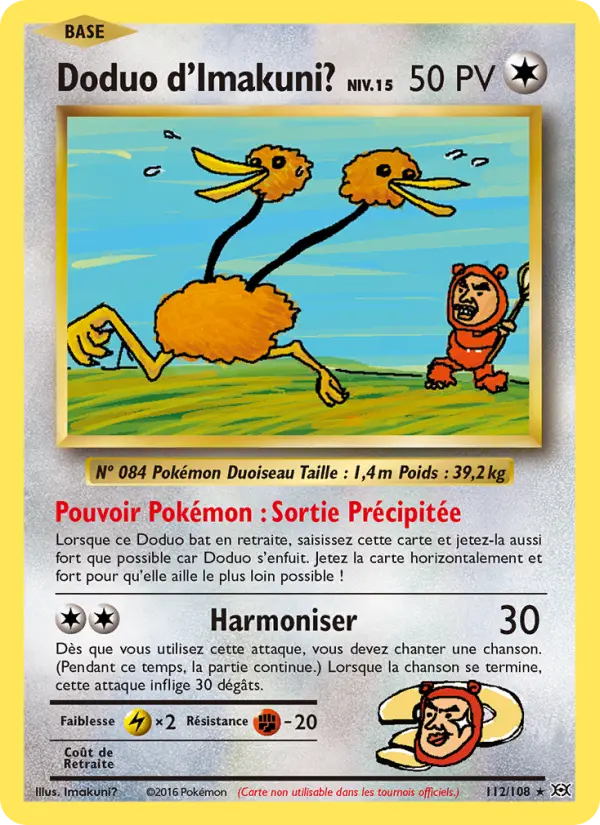 Doduo d'Imakuni? - Évolutions 112/108